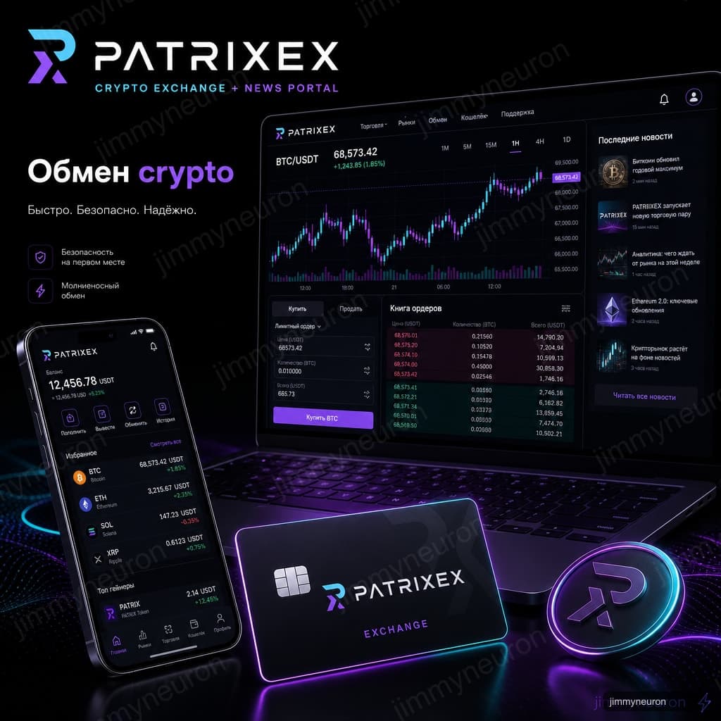 PATRIXEX - Криптовалютный обменник и информационный портал