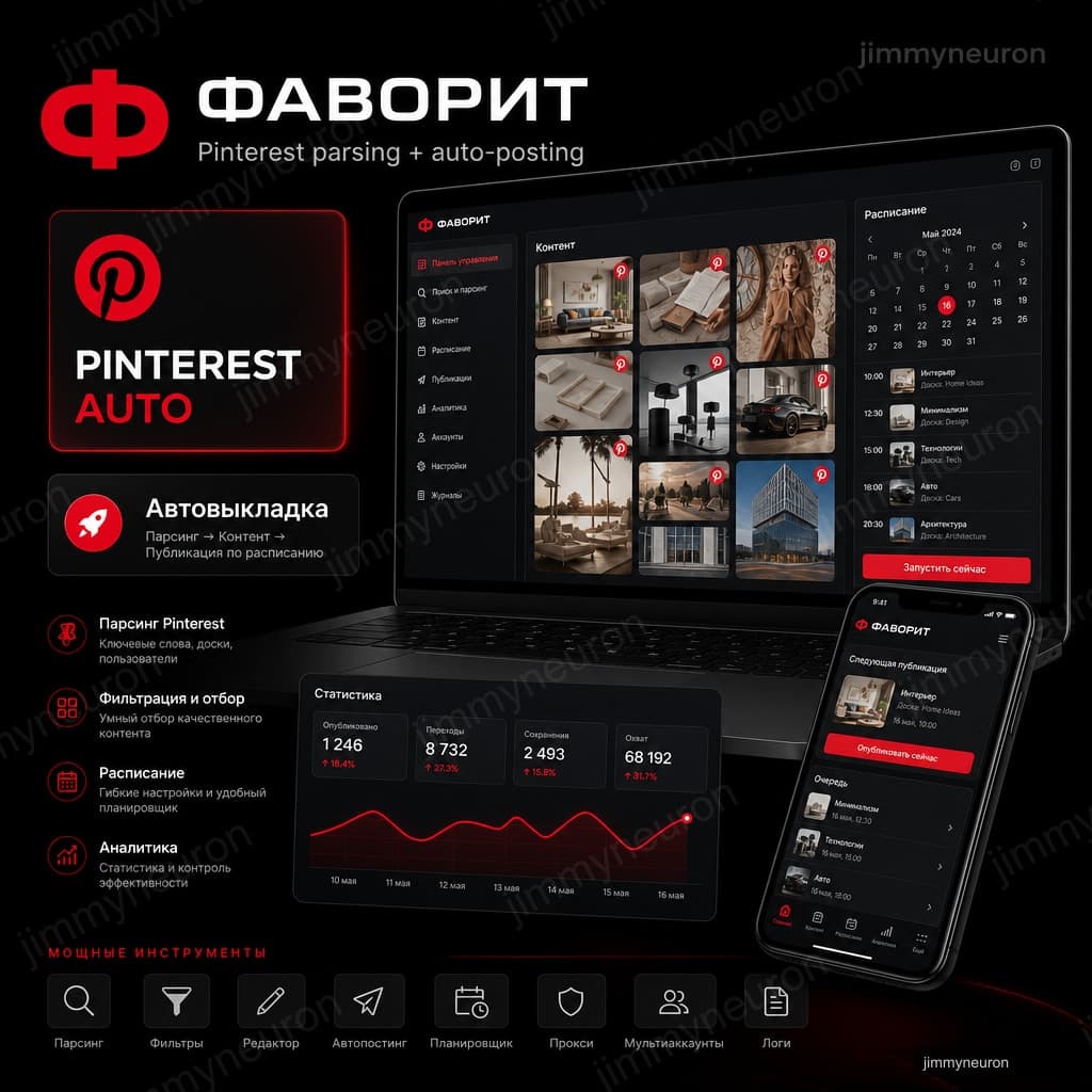 ФАВОРИТ - парсинг + автовыкладка Pinterest