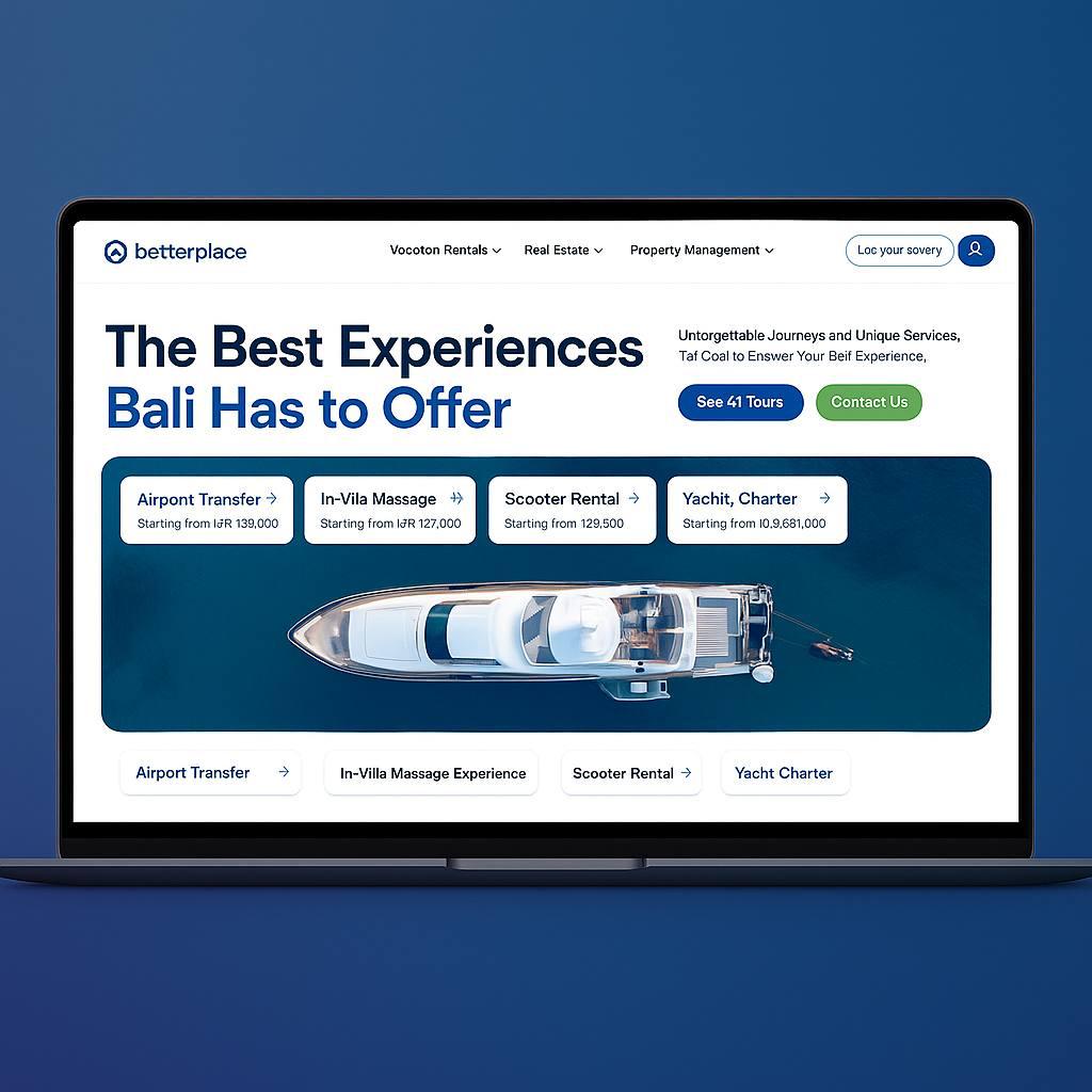 Инновационный сайт для агентства недвижимости на Бали